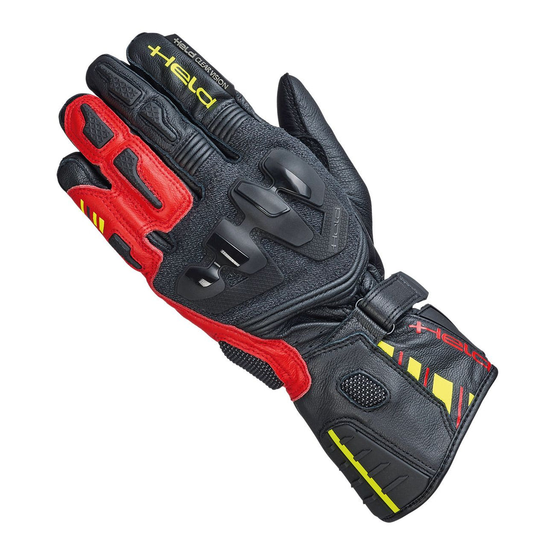 Held Evo-Thrux 3 Motorcycle Gloves Black White Red Size 9