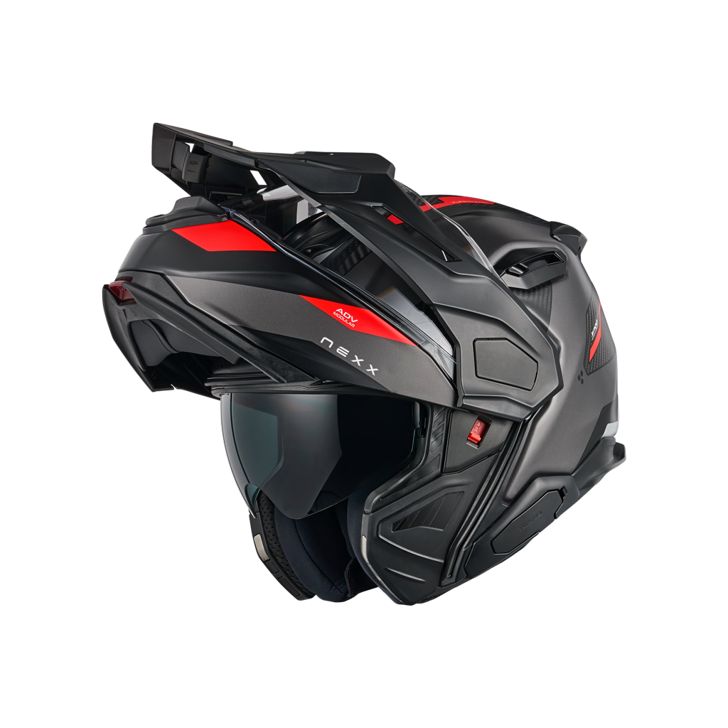 Nexx X.Lifecountry Terra Carbon Modular Helmet - Matte Black/Red Nexx X.Lifecountry Terra Carbon Modular Helmet - Matte Black/Red
